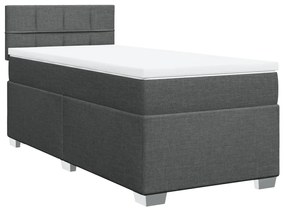 ΚΡΕΒΑΤΙ BOXSPRING ΜΕ ΣΤΡΩΜΑ ΣΚΟΥΡΟ ΓΚΡΙ 80X200 ΕΚ. ΥΦΑΣΜΑΤΙΝΟ 3288016