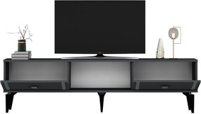 Stewehome Έπιπλο τηλεόρασης λευκό ασημί 44x29x150 cm