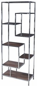 Ράφια DKD Home Decor Ασημί Χάλυβας Ξύλο MDF (80 x 40 x 200 cm)