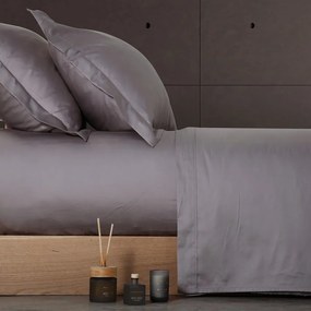 Παπλωματοθήκη Ριγέ Elements 22 (Σετ 3τμχ) Anthracite Nef-Nef Queen Size 240x220cm 100% Cotton Satin