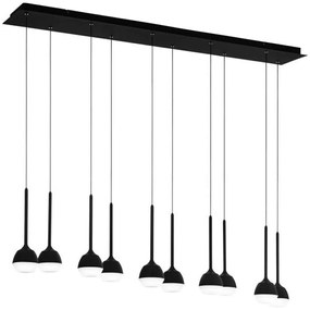 Φωτιστικό Οροφής - Ράγα 39713 Nucetto Led/10 Black-Clear Eglo Metal, Glass
