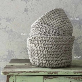 Καλάθι Αποθήκευσης (Φ28x15) Nima Panier Beige