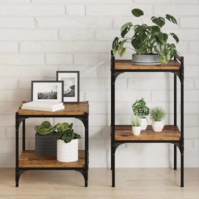 vidaXL Ράφι Βιβλίων 4 pcs Καφέ 40 x 40 x 1,5 cm Επεξεργασμένο ξύλο