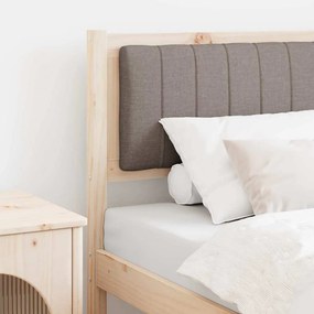 vidaXL Ταπετσαρισμένο κεφαλάρι Καφέ 75 cm Στερεά ξυλεία πεύκου