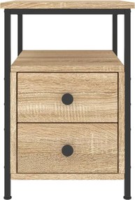 vidaXL Κομοδίνα 2 τεμ. Sonoma Δρυς 34x35,5x50 εκ. Επεξεργασμένο Ξύλο