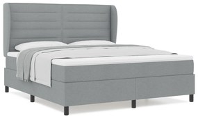 vidaXL Κρεβάτι με Στρώμα Γκρι 180x200 εκ