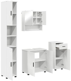vidaXL Σετ Επίπλων Μπάνιου με συρτάρι 4 pcs Λευκό 61 x 35 x 64 εκ.