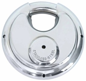 vidaXL Κλειδαριές discus με κλειδιά 2 pcs Ασημί 9 x 2.8 x 9 εκ.