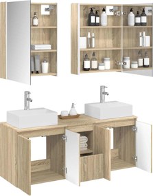 vidaXL Σετ Ντουλαπιών Μπάνιου 5 pcs Sonoma Δρυς Επεξεργασμένο Ξύλο