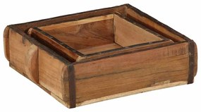 vidaXL Δίσκος με αποθήκευση 2 pcs Καφέ 31 x 29 x 10 εκ
