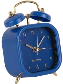 Ρολόι Επιτραπέζιο - Ξυπνητήρι Metallic Glam Square KA5921DB 7,5x4,1x11,4cm Dark Blue Karlsson Πολυστερίνη