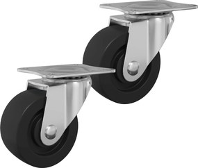 vidaXL Στρόφιγγα 2 pcs Ασημί 60 x 60 x 50 χλστ Σίδερο και νάιλον