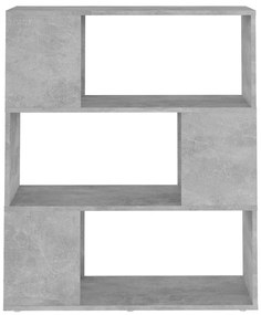 vidaXL Βιβλιοθήκη/Διαχωριστ. Χώρου Γκρι Σκυρ. 80x24x94 εκ. Μοριοσανίδα