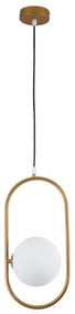 Κρεμαστό Φωτιστικό Οροφής Αλουμίνιο Hamburg H150 Φ20 Globostar-590-Χρυσό 00590