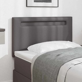 vidaXL Κεφαλάρι Επιτοίχιο με κεφαλάρι Γκρι 90 cm PVC