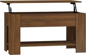 vidaXL Τραπεζάκι Σαλονιού Καφέ Δρυς 101x49x52 εκ. Επεξεργασμένο Ξύλο