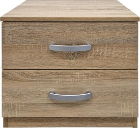 Κομοδίνο Athos pakoworld σε sonoma απόχρωση 48x40x41.5εκ