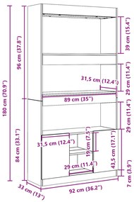 ΝΤΟΥΛΑΠΙ ΛΕΥΚΟ 92X33X180ΕΚ. ΑΠΟ ΕΠΕΞΕΡΓΑΣΜΕΝΟ ΞΥΛΟ 3309618