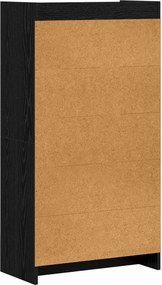 vidaXL Βιβλιοθήκη Μαύρη Δρυς 59 x 30 x 111 εκ Επεξεργασμένο Ξύλο