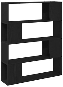 vidaXL Κέντρο ψυχαγωγίας Μαύρο 100 x 24 x 124 cm Επεξεργασμένο ξύλο
