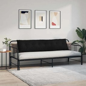 vidaXL Μαξιλάρι Πλάτης Μαύρο 200 x 19 x 50 εκ ύφασμα