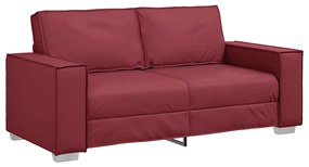 vidaXL Καναπές Loveseat 180 εκ με μαξιλάρι Κόκκινο Δερματίνη