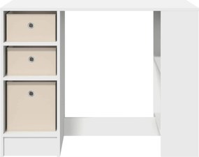 vidaXL Γραφείο Λευκό 100 x 40 x 75 cm Επεξεργασμένο Ξύλο