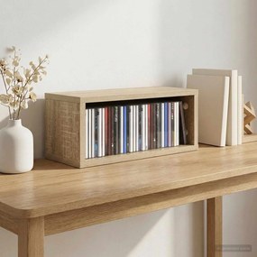 vidaXL Ράφι Αποθήκευσης CDs Sonoma Δρυς 40 x 17 x 17 εκ.