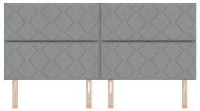 vidaXL Κεφαλάρι Ανοιχτό γκρι 200 cm ύφασμα