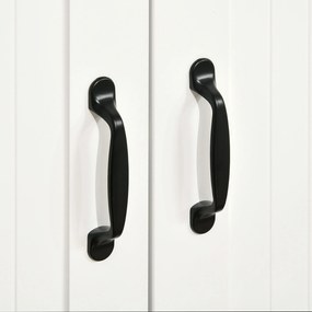 Sideboard ντουλάπι κομοδίνο, μοντέρνο στυλ, 4 συρτάρια, 1 ντουλάπι, 105 cm x 40 cm x 76 cm, Λευκό