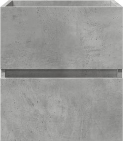 vidaXL Ντουλάπι Νιπτήρα Γκρι Σκυροδ. 41x38,5x45 εκ. Επεξεργασμένο Ξύλο