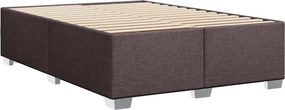vidaXL Σκελετός Κρεβατιού Χωρίς Στρώμα Καφέ 140x200 εκ.Υφασμάτινο