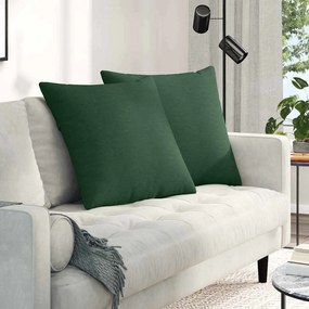 vidaXL Μαξιλάρι Καναπέ 2 pcs Σκούρο Πράσινο 80 x 80 cm