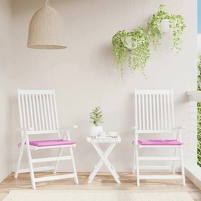 vidaXL Μαξιλάρια Καρέκλας Κήπου 2 τεμ. Ροζ 50x50x4 εκ. Υφασμάτινα