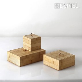 ΔΟΧΕΙΟ ΜΕ ΚΑΠΑΚΙ BAMBOO ΟΡΘ. 22X15X7EK | Συσκευασία 4 τμχ