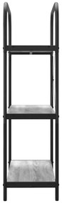 vidaXL Ράφι Βιβλίων Γκρι sonoma 80 x 30 x 109 εκ Επεξεργασμένο ξύλο