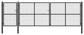 vidaXL Πόρτα Περίφραξης Κήπου Ανθρακί 500 x 150 εκ. Ατσάλινη
