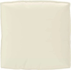 vidaXL Μαξιλάρι Ύφασμα Όξφορντ Κρεμ 80 x 80 x 12 cm