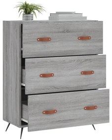 vidaXL Συρταριέρα Γκρι Sonoma 69,5 x 34 x 90 εκ. από Επεξεργ. Ξύλο