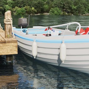 vidaXL Φτερά Σκαφών 2 τμχ. Ø 11 x 40 εκ Λευκό PVC