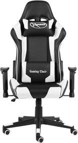 vidaXL Καρέκλα Gaming Περιστρεφόμενη Λευκή PVC