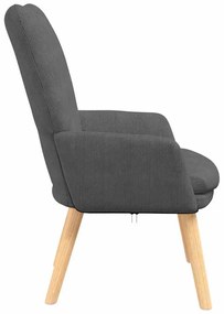 vidaXL Χαλαρωτική Πολυθρόνα Σκούρο γκρι 63 x 67 x 94 εκ. ύφασμα