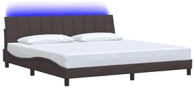 vidaXL Σκελετός Κρεβατιού Χωρίς Στρώμα Hanko Σκ. Καφέ 200x200 εκ. Υφασμάτινο