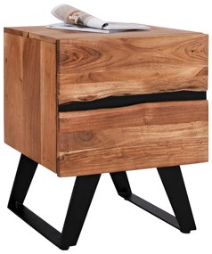 Bedside table Alicia  from solid acacia wood 45x35x56