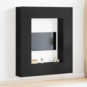 vidaXL Ντουλάπι TV 8 pcs Μαύρο 80 x 30 x 30 εκ Επεξεργασμένο ξύλο