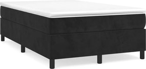 vidaXL Κρεβάτι Boxspring με Στρώμα Μαύρο 120 x 200 εκ. Βελούδινο