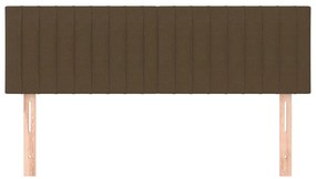 vidaXL Κεφαλάρια Σκ. Καφέ 144x5x78/88 εκ. Ύφασμα