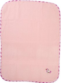 Κουβέρτα Πικέ Κούνιας (100x160) Dimcol Unicorn 187 Pink