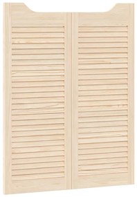 vidaXL Swing Doors Louvred Design 2-Pair 100x80 cm μασίφ ξύλο πεύκο