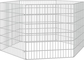 vidaXL Περίφραξη Ζώων Ελεύθερης Βοσκής 6 Πάνελ 54x60 εκ. Γαλβ. Σίδερο